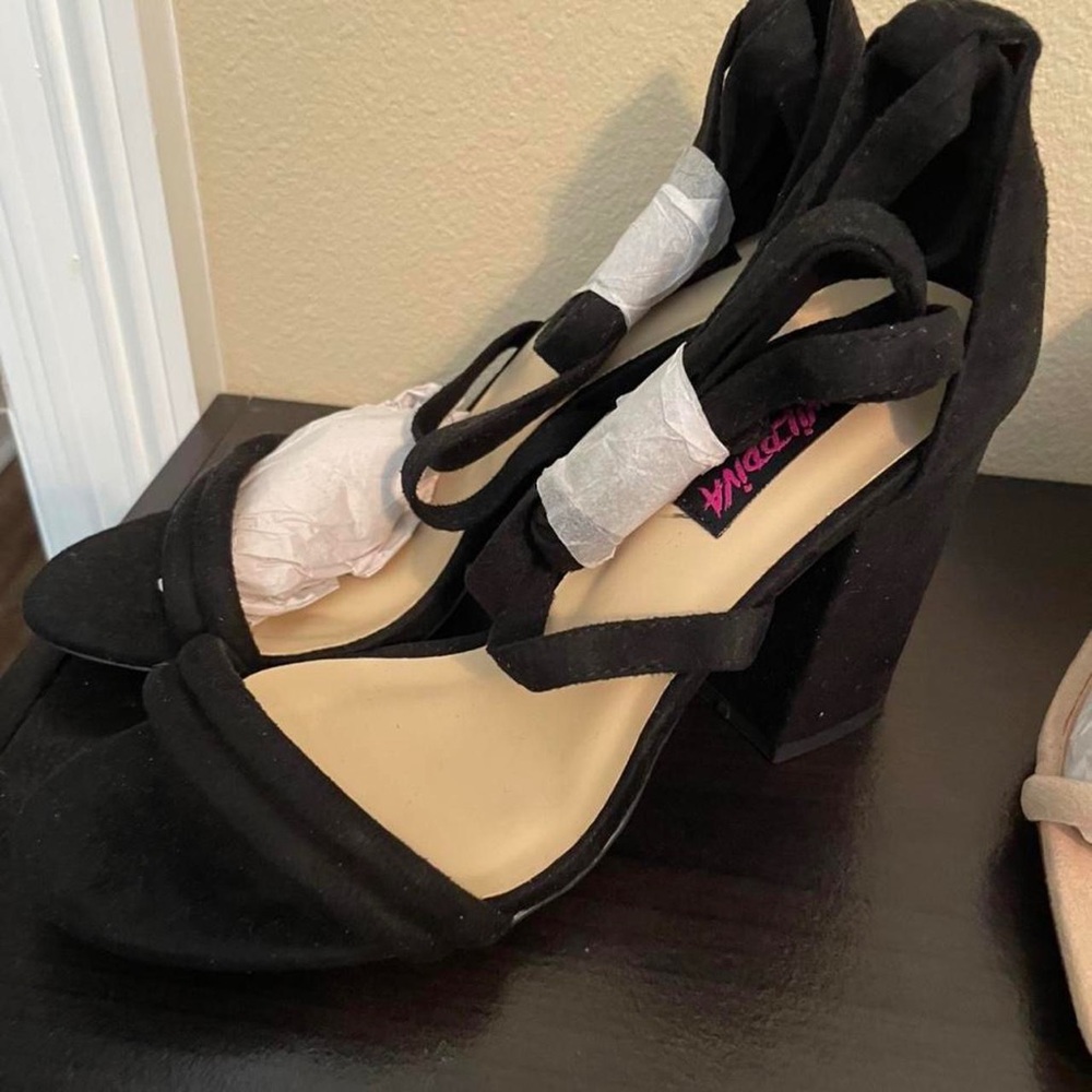 Miss Lola black heels. Never worn.